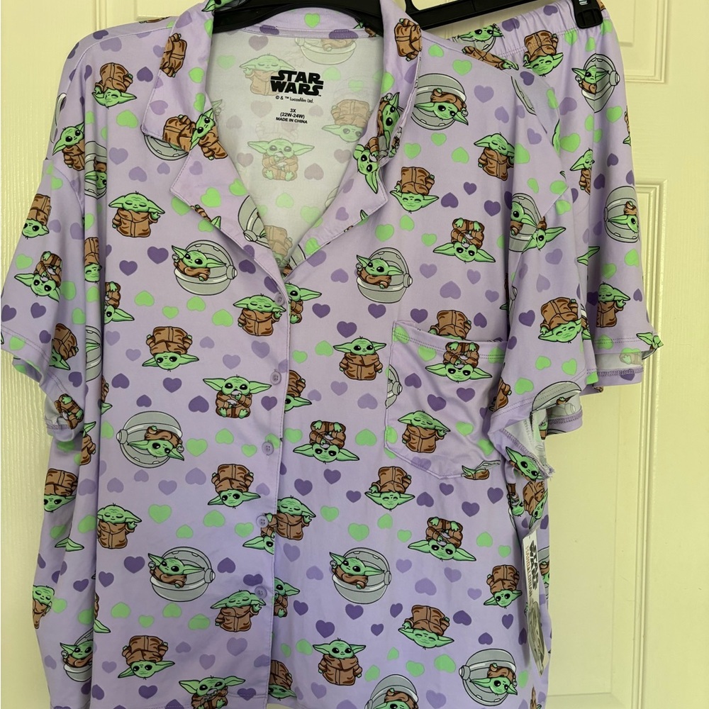 Baby Yoda Star Wars 3x pajamas set